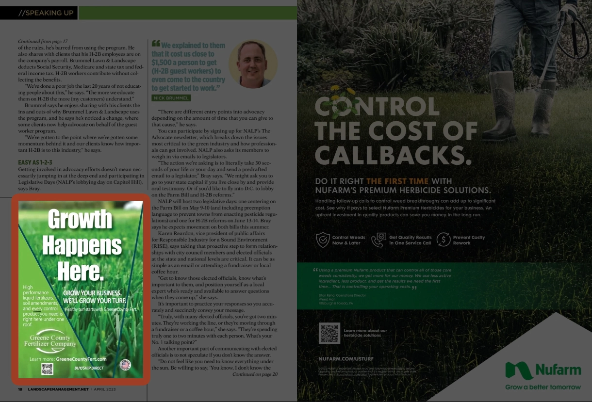 Quarter page ad example